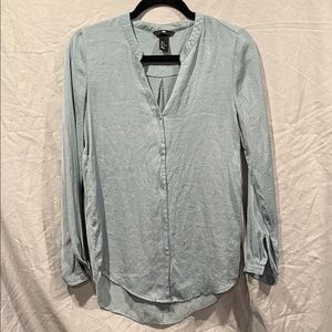 H&M Light Blue Button-Up Blouse